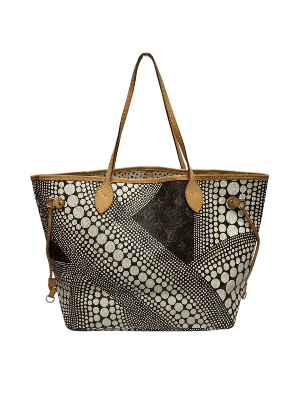 Louis Vuitton Yayoi Kusama Collaboration Neverfull MM Monogram Wave Tote Bag